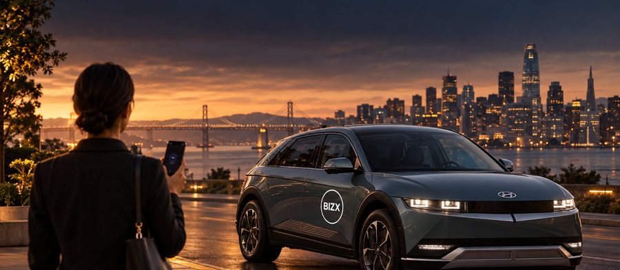 BIZX private ride arriving in the Bay Area
